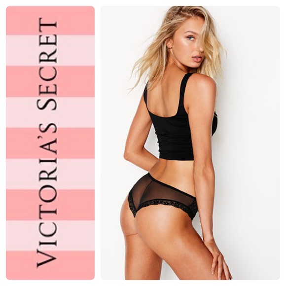 New VS VERY SEXY Embellished Cheeky Panty Black - Picture 2 of 5
